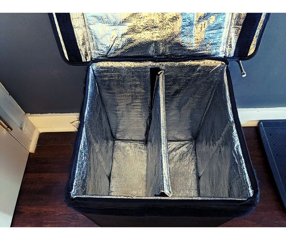 Uber insulated bag open