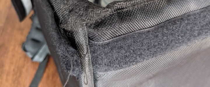 Velcro on Uber bag
