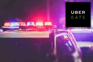police flashing lights