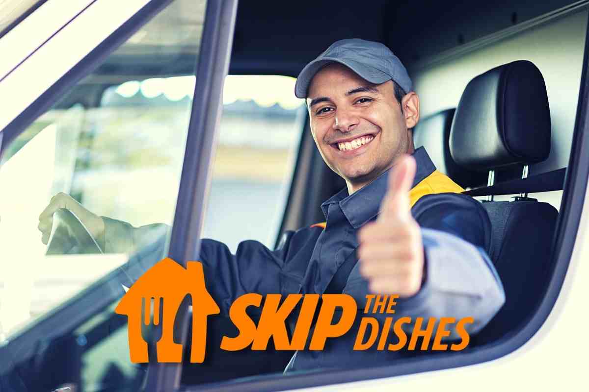 man in food delivery van